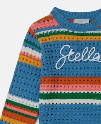 Stella broderad virkad tröja