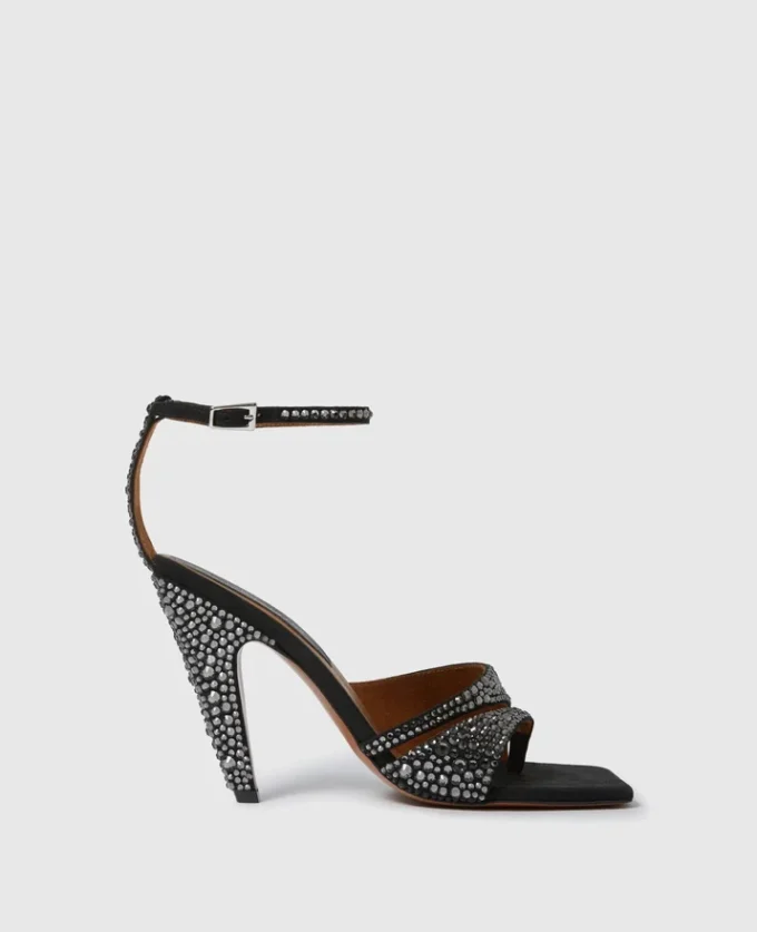 Stella Spur Crystal Hotfix-pumps med klack