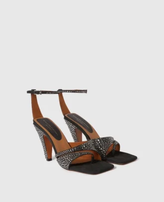 Stella Spur Crystal Hotfix-pumps med klack