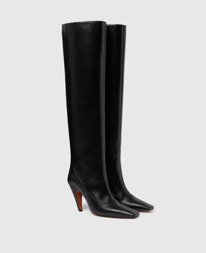 Stella Spur knähöga boots med klack Stella Spur knähöga boots med klack