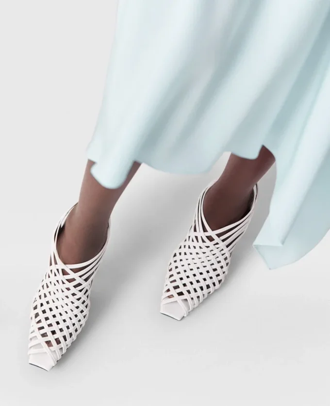 Stella Spur Woven Slingbacks
