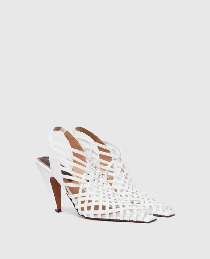 Stella Spur Woven Slingbacks