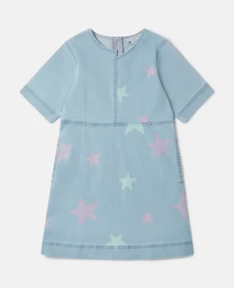 Stella Star Print Denim T-shirtklänning