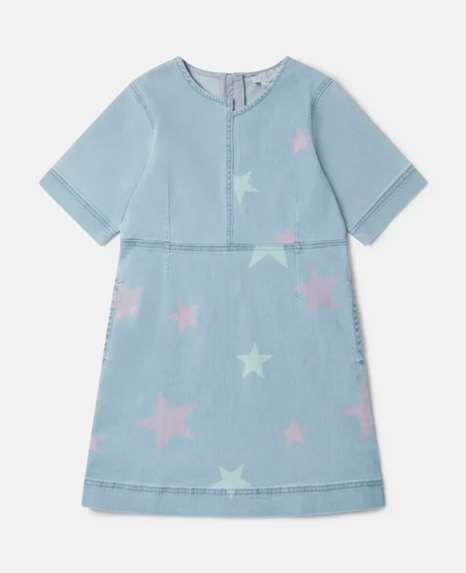 Stella Star Print Denim T-shirtklänning Stella Star Print Denim T-shirtklänning