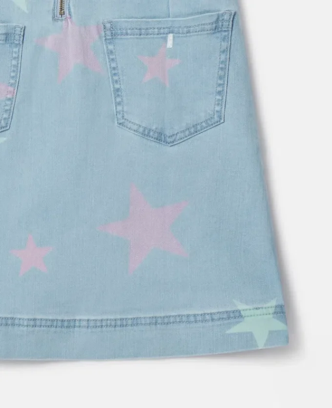Stella Star Print Denim T-shirtklänning Stella Star Print Denim T-shirtklänning