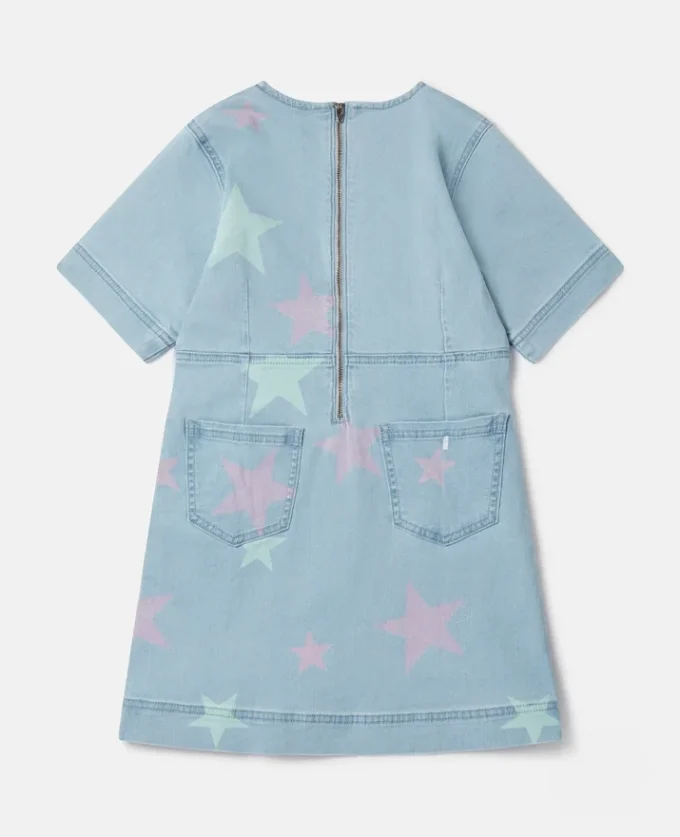 Stella Star Print Denim T-shirtklänning Stella Star Print Denim T-shirtklänning