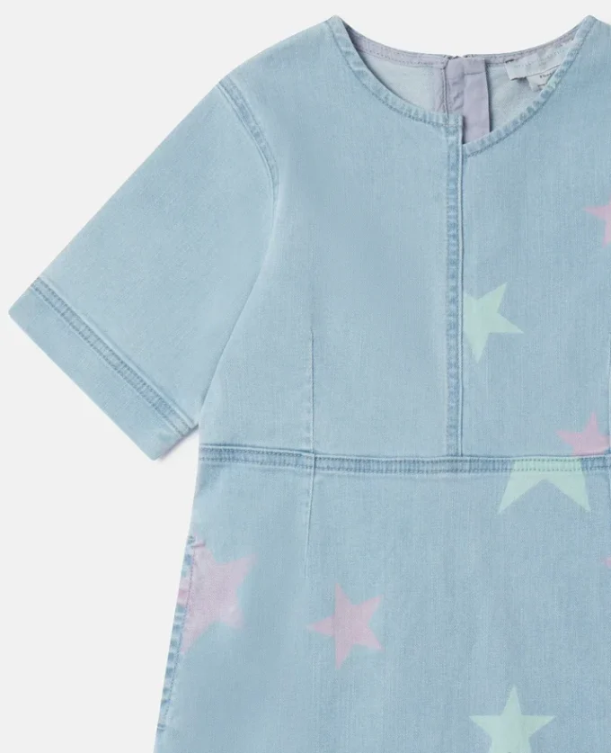 Stella Star Print Denim T-shirtklänning Stella Star Print Denim T-shirtklänning