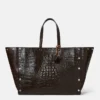 Stella Studs Large Croc-Embossed Tote Bag