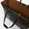 Stella Studs Large Croc-Embossed Tote Bag
