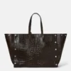 Stella Studs Large Croc-Embossed Tote Bag