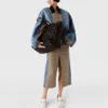 Stella Studs Large Croc-Embossed Tote Bag