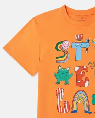 Stella Woodland Lettering Crewneck T-shirt