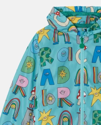 Stella Woodland Lettering regnjacka med huva