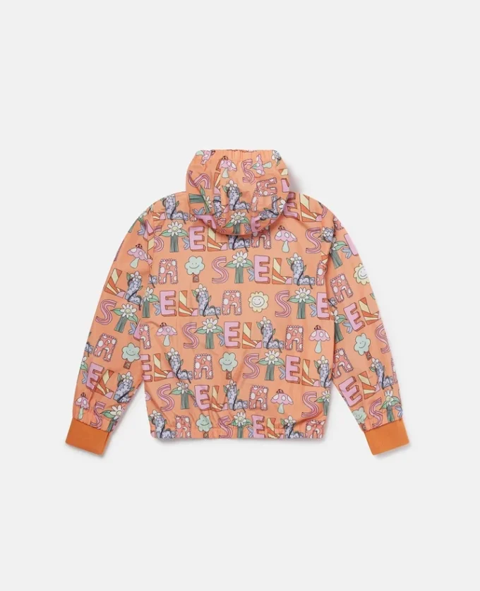 Stella Woodland Lettering regnjacka med huva