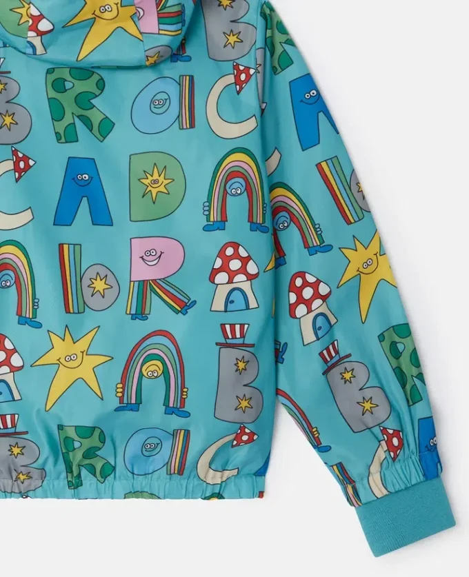 Stella Woodland Lettering regnjacka med huva