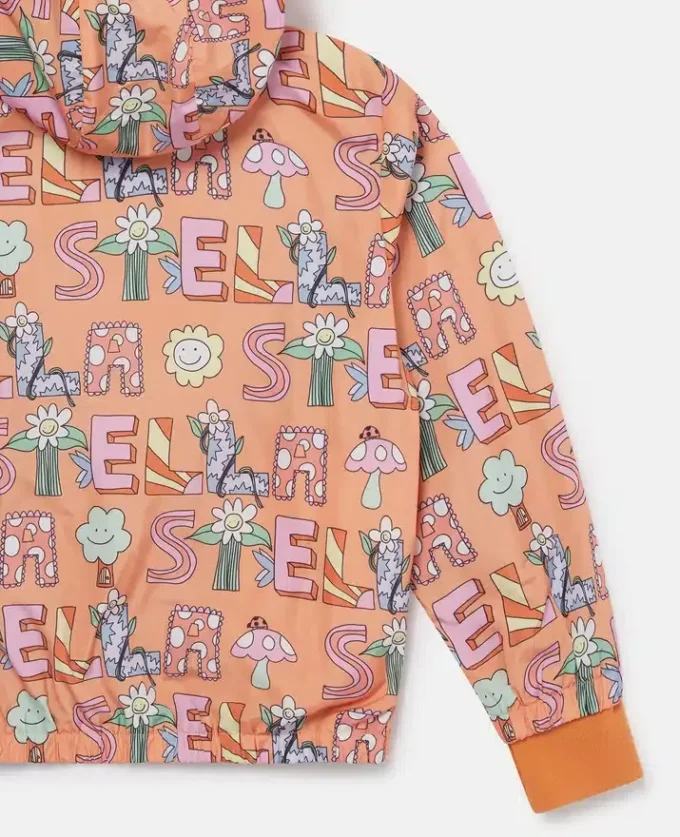 Stella Woodland Lettering regnjacka med huva