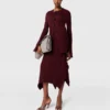 Stickad kick-flare midikjol Stickad kick-flare midikjol