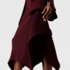 Stickad kick-flare midikjol Stickad kick-flare midikjol