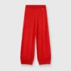 Stickade joggingbyxor med raka ben