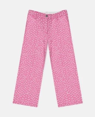 Stjärntryckta jeans med raka ben
