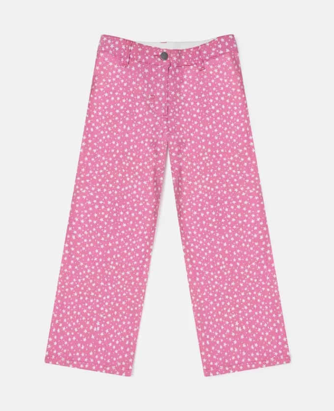 Stjärntryckta jeans med raka ben