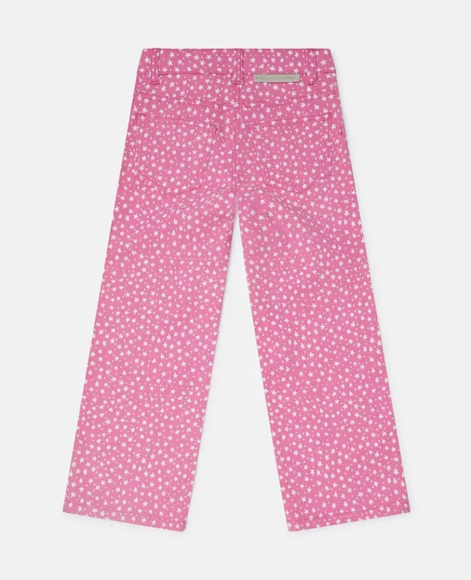 Stjärntryckta jeans med raka ben