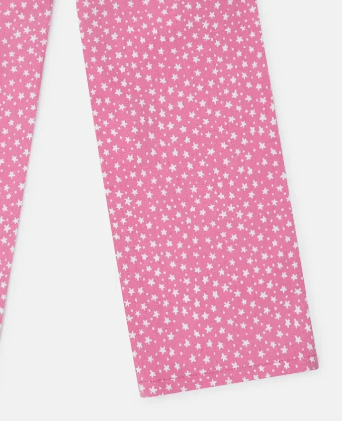 Stjärntryckta jeans med raka ben