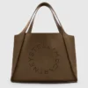 Stor suede-toteväska med logotyp Stor suede-toteväska med logotyp
