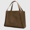 Stor suede-toteväska med logotyp Stor suede-toteväska med logotyp