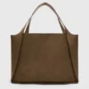 Stor suede-toteväska med logotyp Stor suede-toteväska med logotyp