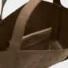 Stor suede-toteväska med logotyp Stor suede-toteväska med logotyp
