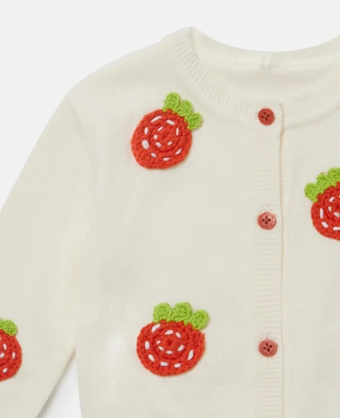 Strawberry Crochet Cardigan