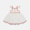 Strawberry Embroidered Cap-Sleeve Dress