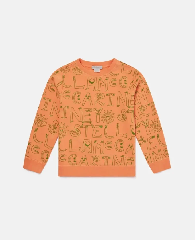 Sweatshirt med bokstavstryck Sweatshirt med bokstavstryck