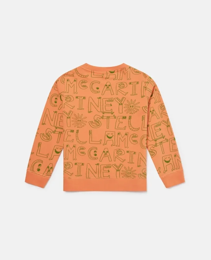 Sweatshirt med bokstavstryck Sweatshirt med bokstavstryck