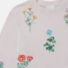 Sweatshirt med broderad blomma