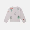 Sweatshirt med broderad blomma