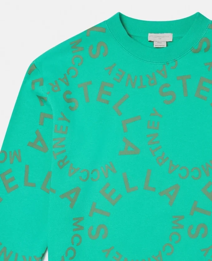 Sweatshirt med cirkulärt logo