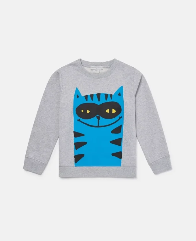 Sweatshirt med kattmotiv Sweatshirt med kattmotiv