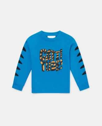 Sweatshirt med kattmotiv