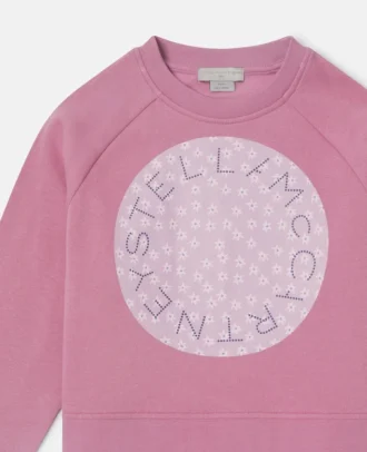 Sweatshirt med rund hals och grafiskt logo-broderi Sweatshirt med rund hals och grafiskt logo-broderi