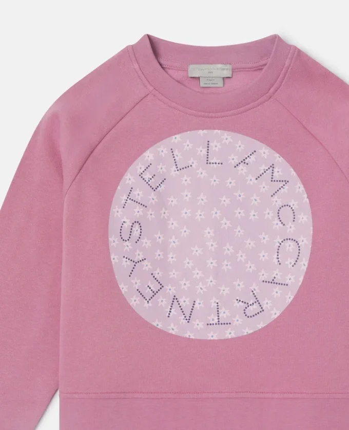 Sweatshirt med rund hals och grafiskt logo-broderi Sweatshirt med rund hals och grafiskt logo-broderi