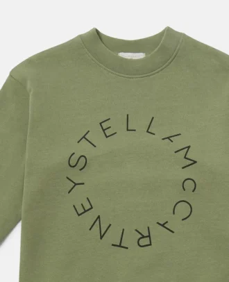 Sweatshirt med rund hals och grafiskt logo-broderi Sweatshirt med rund hals och grafiskt logo-broderi