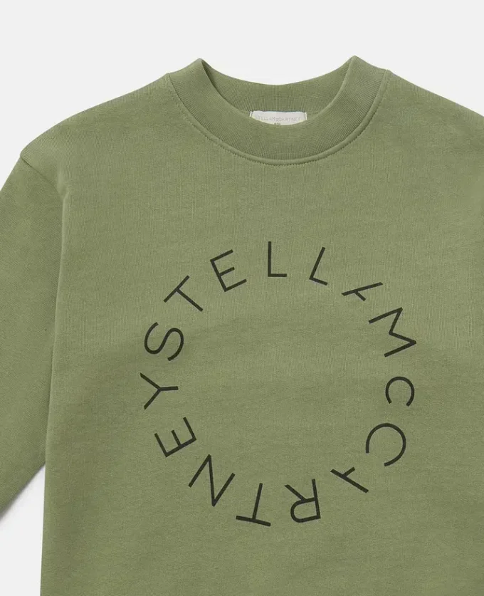 Sweatshirt med rund hals och grafiskt logo-broderi Sweatshirt med rund hals och grafiskt logo-broderi