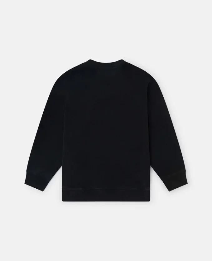 Sweatshirt med rund hals och grafiskt logo-broderi Sweatshirt med rund hals och grafiskt logo-broderi