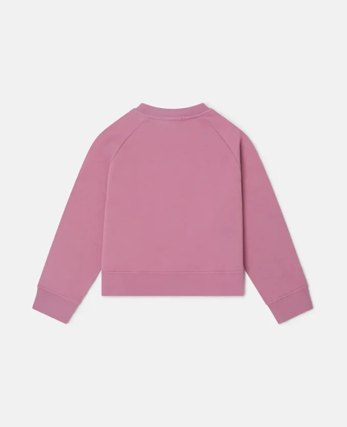 Sweatshirt med rund hals och grafiskt logo-broderi Sweatshirt med rund hals och grafiskt logo-broderi