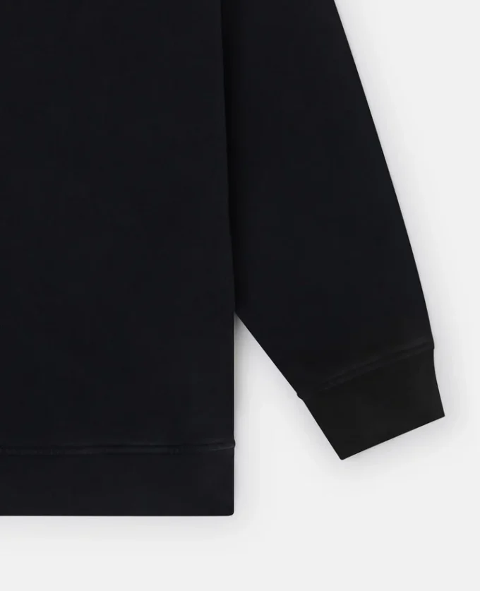 Sweatshirt med rund hals och grafiskt logo-broderi Sweatshirt med rund hals och grafiskt logo-broderi