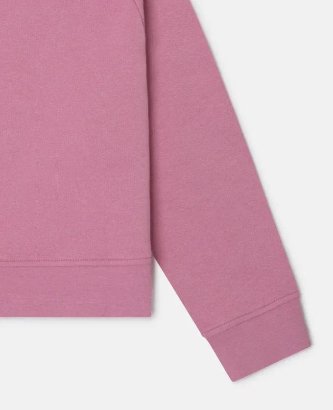 Sweatshirt med rund hals och grafiskt logo-broderi Sweatshirt med rund hals och grafiskt logo-broderi