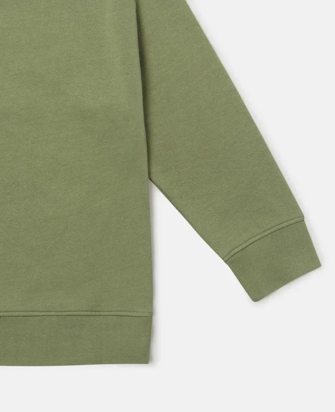 Sweatshirt med rund hals och grafiskt logo-broderi Sweatshirt med rund hals och grafiskt logo-broderi