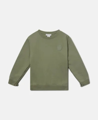 Sweatshirt med rund hals och logomedaljong Sweatshirt med rund hals och logomedaljong